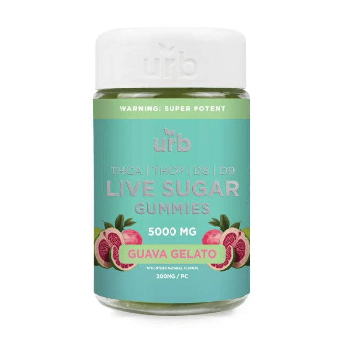 Urb Live Sugar - THC-A - THC-P - Delta-8 - Delta-9 - 5000mg Gummies - 25 Gummies Per Jar