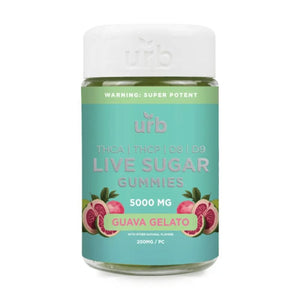 Urb Live Sugar - THC-A - THC-P - Delta-8 - Delta-9 - 5000mg Gummies - 25 Gummies Per Jar