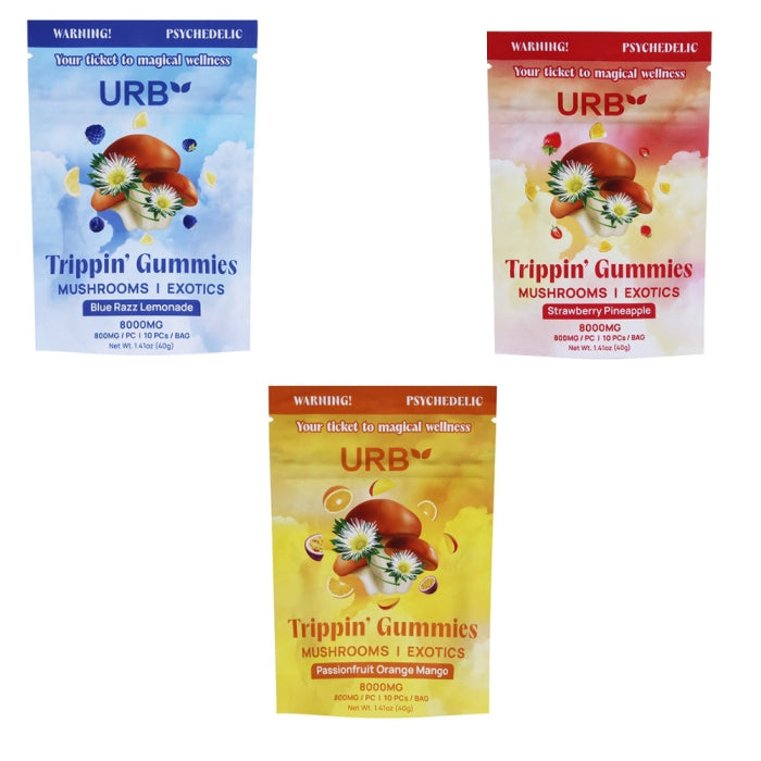 URB Trippin Gummies MUSHROOM 8000mg 10 Per Pack