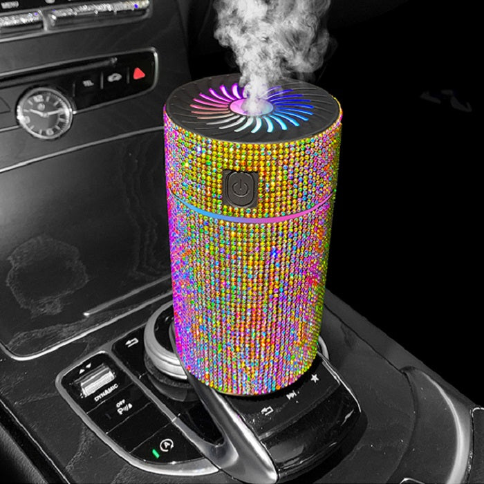 Usb Aroma Humidifier Car Ashtray With Diamond