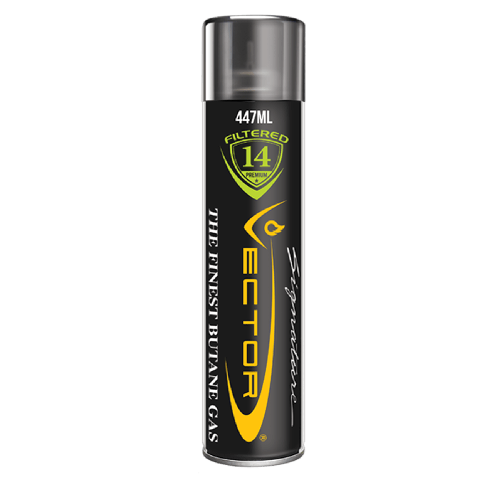 Vector Butane F14 - 447ml Jumbo Pack V250 - 12 Can Per Box - No Free Shipping