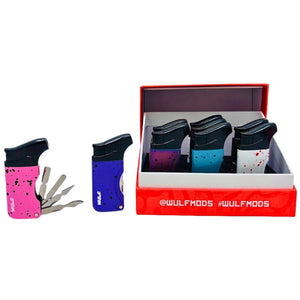 WULF OMNI TORCH Lighter w/ DAB TOOL 9/Pk MIX COLOR