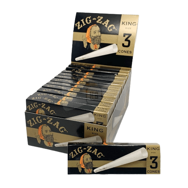 Zig Zag - Cones King Size - 3 Cones Per Pack - 24 Packs Per Box